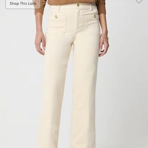 J. Crew Beige Corduroy Pants Lizzie Wide Leg NWT